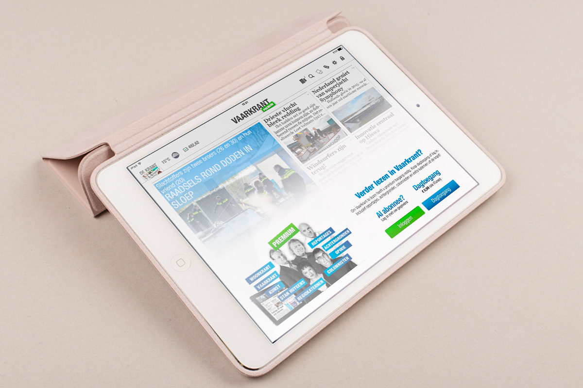 telegraaf krant-ipad-mini-paywall-katern-skew